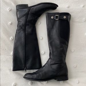 Franco Sarto black zipper boots